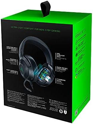Ultra-Lengvos PC Žaidimų Ausinės Razer Kraken V3 X, Juodos