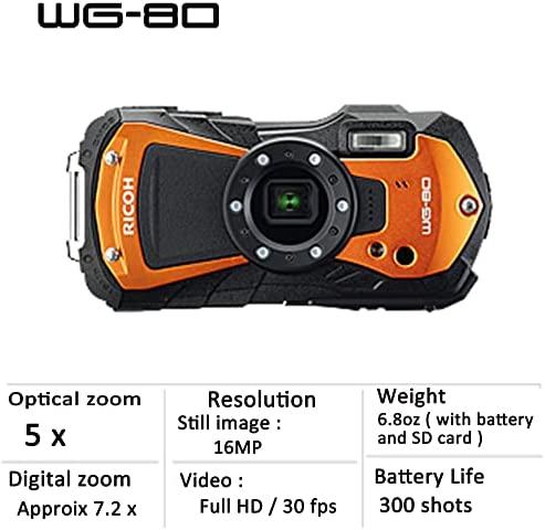 Ricoh WG-80 oranžinė