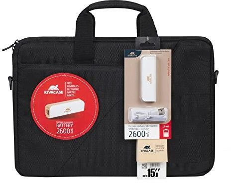 RIVACASE 8035 Nešiojamas kompiuteris Shoulder Bag 15.6"/12 Juodas