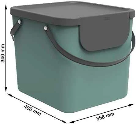 Atliekų Konteineris - ROTHO Albula Žalias 40L Technopolimeras 400x340x358mm