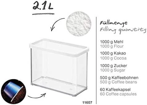 rotho Gyvūnų Reikmenys - Pojemnikas Skanėstams 2.1L Skaidrus/Baltas