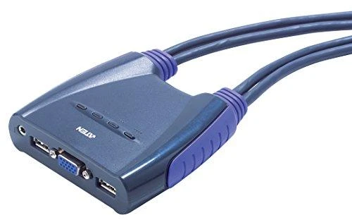Aten 4 prievadų USB VGA/garso kabelio KVM jungiklis | Aten | 4 prievadų USB VGA / garso kabelio KVM jungiklis (0,9 m, 1,2 m)