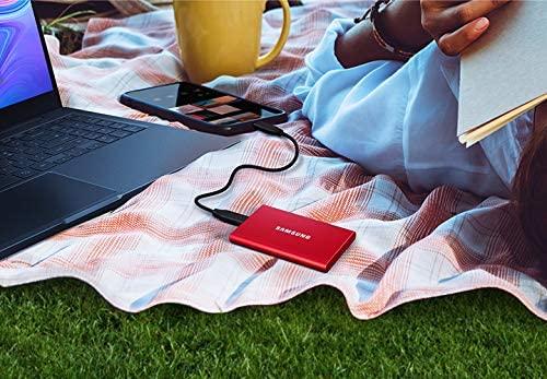 Išorinis kietasis diskas SSD SAMSUNG|T7/1TB/USB 3.2/Rašymo greitis 1000 MBytes/sec/Skaitymo greitis 1050 MBytes/sec/MU-PC1T0H/WW