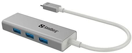 Sandberg USB-C iki 3xUSB 3.0 Hub + PD