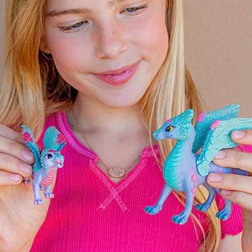 Schleich figūrėlė BAYALA Žiedų drakonė su jaunikliu