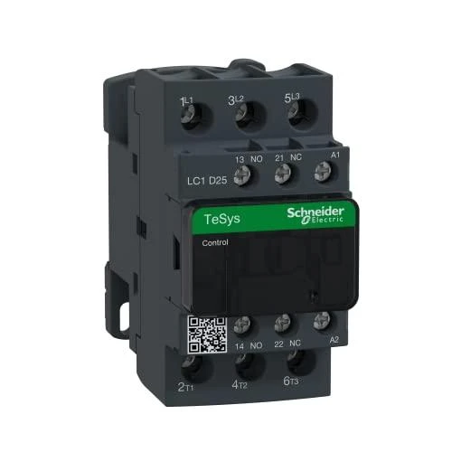 Schneider Electric „Schneider“ maitinimo kontaktorius 3P 25A 230V AC 1NO 1NC (LC1D25P7)