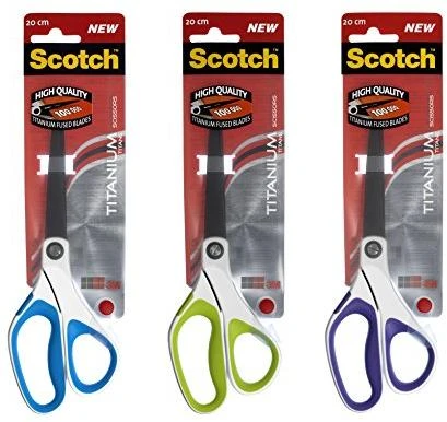 Trys Scotch Titanium žirklių pakuotės