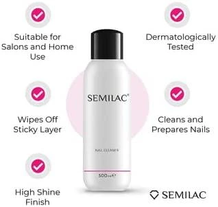 Semilac Diamond Cosmetics Cleaner Pure Liquid plovimui ir riebalų šalinimui 1000 ml