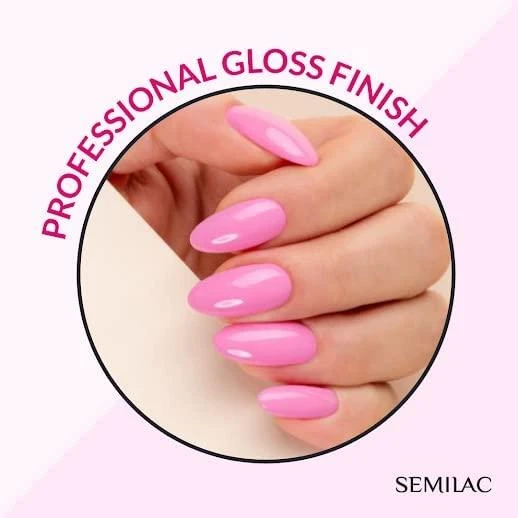 Semilac UV Hybrid Top No Wipe viršus hibridiniam lakui be plovimo 7ml