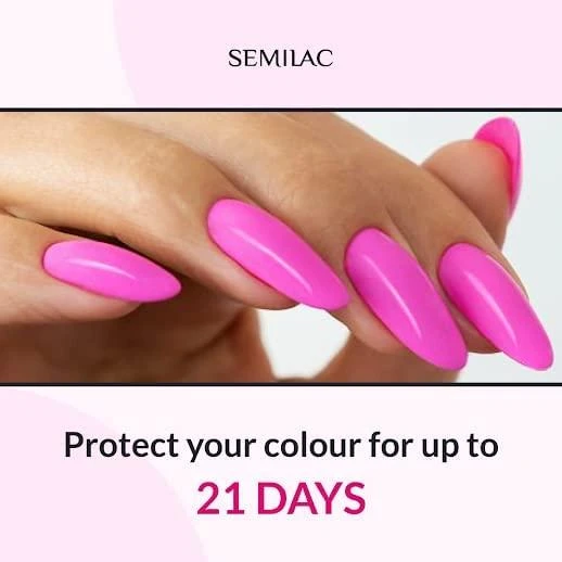 Semilac UV Hybrid Top No Wipe viršus hibridiniam lakui be plovimo 7ml