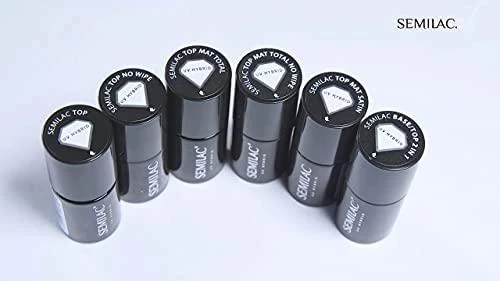 Semilac UV Hybrid Top No Wipe viršus hibridiniam lakui be plovimo 7ml