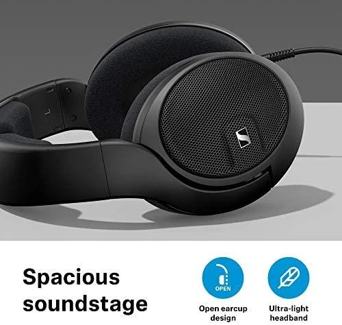 Sennheiser HD 560S atviro tipo referencinės ausinės su laidu, Juodos
