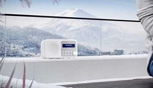 „Sharp DR-P420(WH)“ nešiojamasis skaitmeninis radijas „Tokyo“, FM/DAB/DAB+, „Bluetooth 5.0“, maitinamas per USB arba bateriją, „Snowy Baltas“ | „Sharp“ | Nešiojamasis skaitmeninis radijas „Tokyo“ | DR-P420(WH) | „Bluetooth“ | Baltas