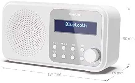 „Sharp DR-P420(WH)“ nešiojamasis skaitmeninis radijas „Tokyo“, FM/DAB/DAB+, „Bluetooth 5.0“, maitinamas per USB arba bateriją, „Snowy Baltas“ | „Sharp“ | Nešiojamasis skaitmeninis radijas „Tokyo“ | DR-P420(WH) | „Bluetooth“ | Baltas