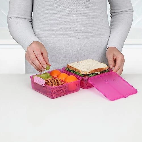 Sistema Bento vaikiška pietų dėžutė su skyreliais 1650 ml, mėlyna