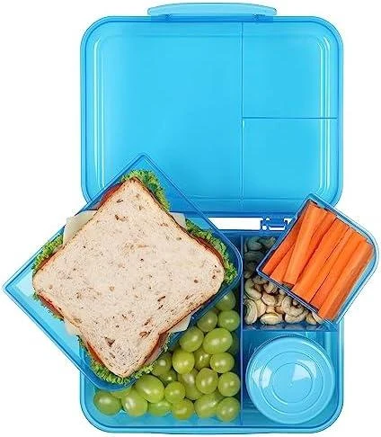 Sistema Bento vaikiška pietų dėžutė su skyreliais 1650 ml, mėlyna