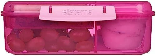 Sistema Bento vaikiška pietų dėžutė su skyreliais 1650 ml, mėlyna