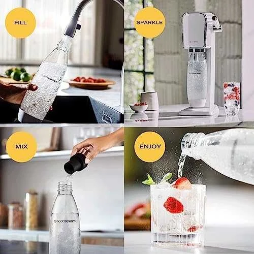 Gazuotų gėrimų gaminimo aparatas SodaStream ART, baltas