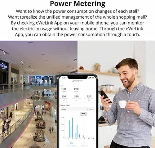 Sonoff SPM-Main išmanusis jungiklis Wi-Fi/Ethernet galios matuoklis