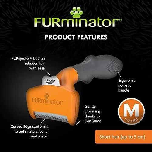 Furminator šukos trumpaplaukiams šunims, sveriantiems 9-23 kg.