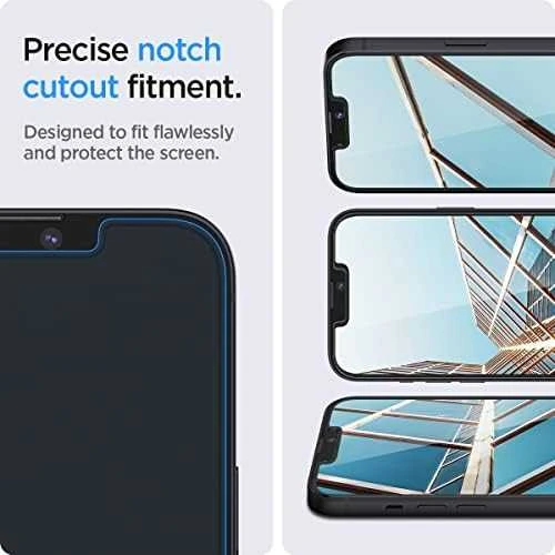 „Spigen tR EZ Fit“ skaidrumo jutiklis, atidarytas, 2 vnt. pakuotėje – „iPhone 13 mini“