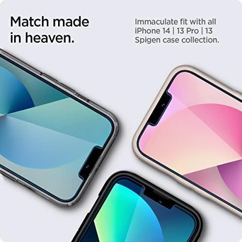 Apsauginis stiklas for iPhone 13 / 13 Pro / 14 with Spigen Glas.tR EZ FIT applicator (2 pcs.)