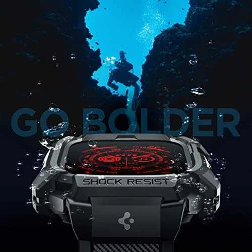 Spigen Rugged Armor „Pro” Apple Watch Ultra (49mm) juodos spalvos