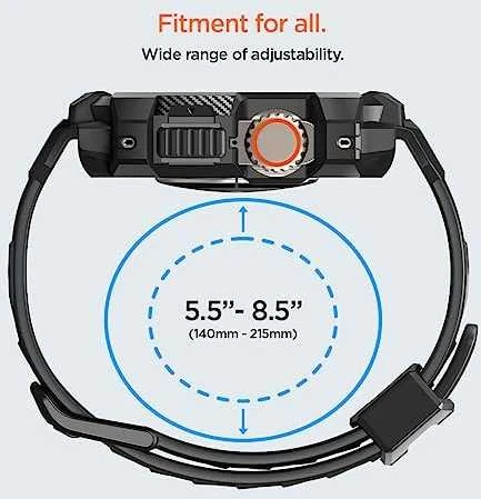 Spigen Rugged Armor „Pro” Apple Watch Ultra (49mm) juodos spalvos