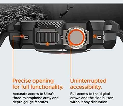 Spigen Rugged Armor „Pro” Apple Watch Ultra (49mm) juodos spalvos