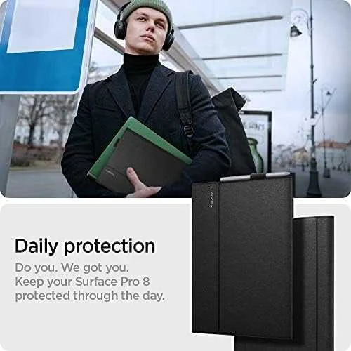 Spigen Stand Folio, juodas - Microsoft Surface Pro 11/10/9/8