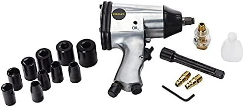 STANLEY pneumatinis smūginis veržliasukis 1/2" + sukimo galvos 10 vnt.