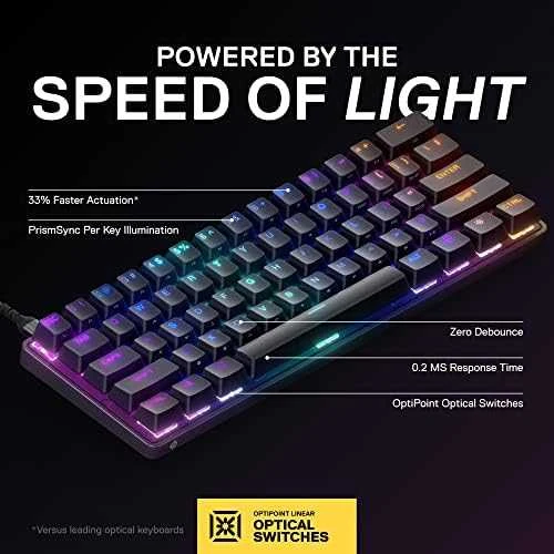 Klaviatūra žaidimams SteelSeries Apex 9 Mini, US kalba, Juodos spalvos