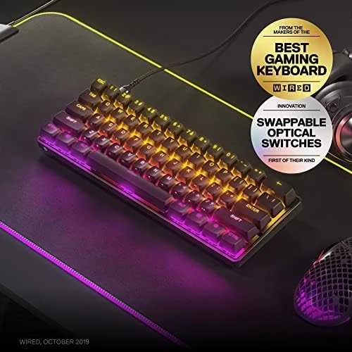 Klaviatūra žaidimams SteelSeries Apex 9 Mini, US kalba, Juodos spalvos