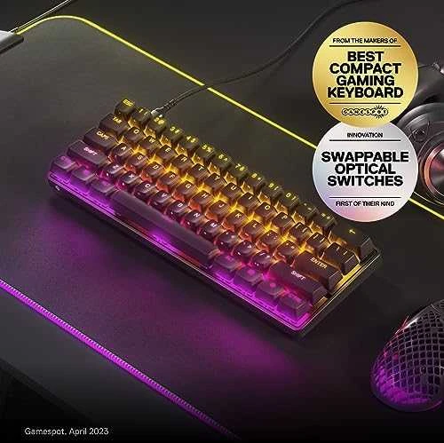 Klaviatūra žaidimams SteelSeries Apex 9 Mini, US kalba, Juodos spalvos
