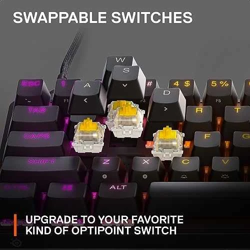 Klaviatūra žaidimams SteelSeries Apex 9 Mini, US kalba, Juodos spalvos
