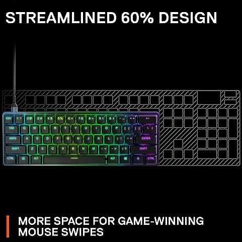 Klaviatūra žaidimams SteelSeries Apex 9 Mini, US kalba, Juodos spalvos