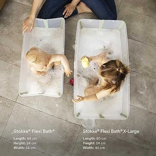 Stokke Flexi Bath - X-Large sulankstoma kūdikio vonelė | Skaidri žalia