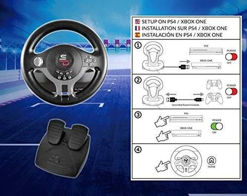 Subsonic Ikigarsinis | Žaidimas Vairas | SV200 | Juodas | Žaidimo lenktyninis ratas
