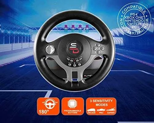 Subsonic Ikigarsinis | Žaidimas Vairas | SV200 | Juodas | Žaidimo lenktyninis ratas