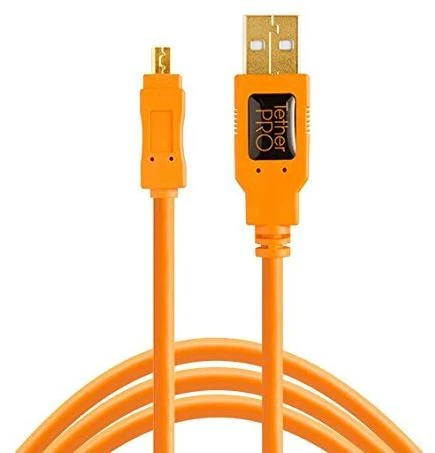 USB kabelis - Tether Tools Pro USB 2.0 Mini-B 4.6m