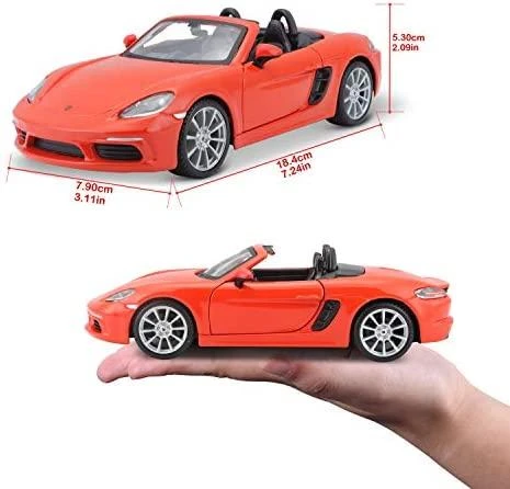 Bburago Porsche 718 Boxster Oranžinis 1: 24