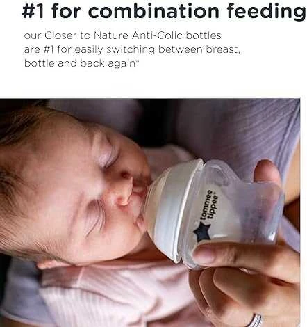 Tommee Tippee TOMMEE TIPPE Natural Start buteliukas CLOSER TO NATURE, su sterilizavimo funkcija 150 ml, 3 vnt., 42271820