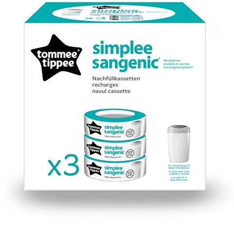 TOMMEE TIPPEE kasetė sauskelnių konteineriui 3vnt Sangenic simplee, 87033502