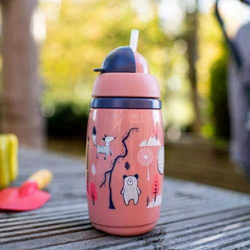TOMMEE TIPPEE TTP447825 Vandens butelis su šiaudeliu Superstar 266ml rožinis