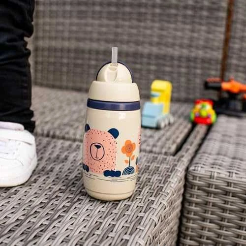TOMMEE TIPPEE TTP447825 Vandens butelis su šiaudeliu Superstar 266ml rožinis