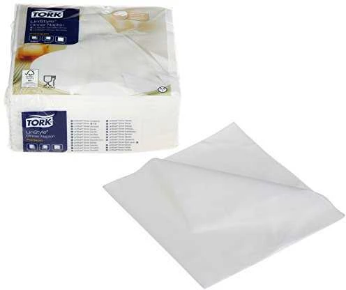 Servetėlės TORK Linstyle, 1 sl., 50 vnt., 39 x 39 cm, baltos spalvos