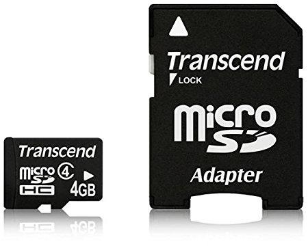 Atminties kortelė Tab Transcend MikroSDHC 4 GB klasė 4 (TS4GUSDC4)
