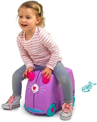 Trunki kelioninis lagaminas su ratukais vaikams | Kačiukas Cassie
