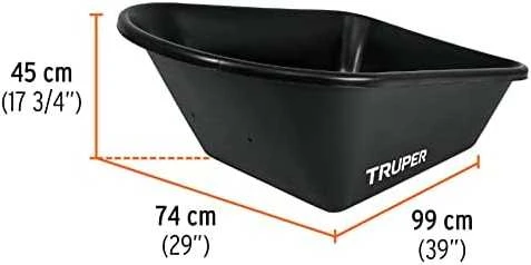 Truper 120L karutis su plastikine talpa