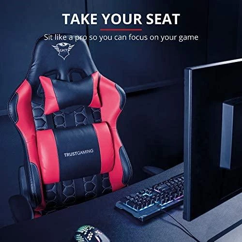 Žaidimų kėdė Trust GXT 708R Resto Gaming Chair, Raudona, 24217